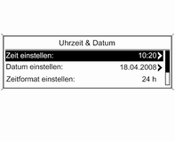 Die Datums- und Uhrzeiteinstellungen