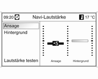 Die gewünschten Werte für Ansage