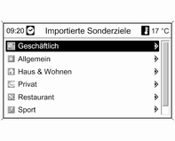 Organisieren der Sonderzieldaten in