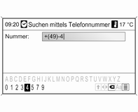 Die gewünschte Telefonnummer mit