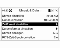 Den MENU-Knopf drehen, um den