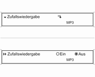 Den MENU-Knopf drücken, um das