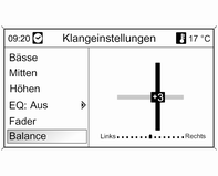 Balance wählen.