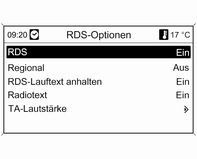 Ein- und Ausschalten von RDS