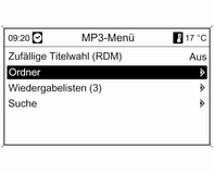 Den MENU-Knopf drücken, um das