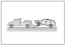 Abschleppen mit Radhebezeug