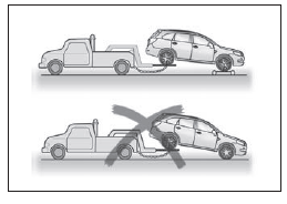 5. Schleppen Sie das Fahrzeug mit angehobenen