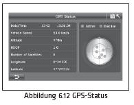 Auf dem Bildschirm ?GPS-Status? können Sie